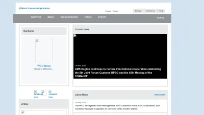 Screenshot of Wcoomd.org