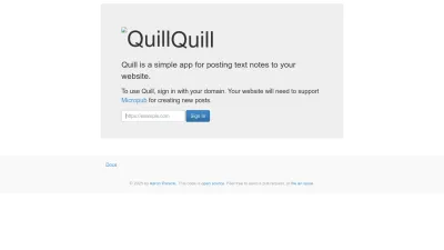 Screenshot of Quill.p3k.io