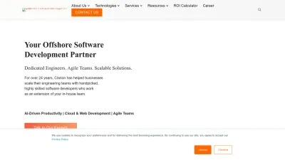Screenshot of Clariontech.com
