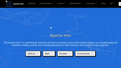 Screenshot of Hive.apache.org