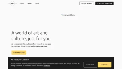 Screenshot of Smartify.org