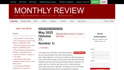 Screenshot of Monthlyreview.org