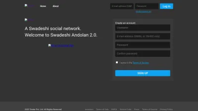 Screenshot of Tooter.in