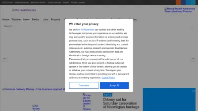 Screenshot of Orcadian.co.uk