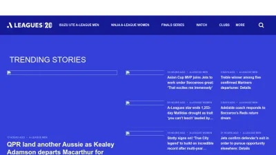 Screenshot preview of aleagues.com.au