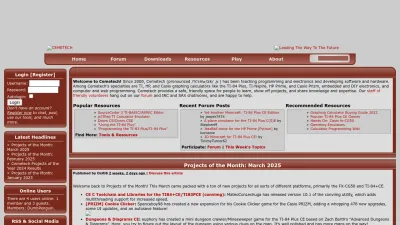 Screenshot of Cemetech.net