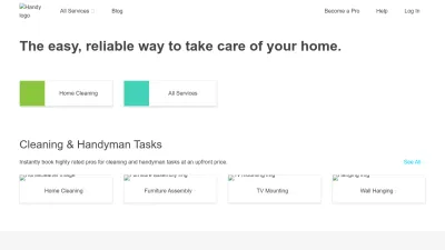 Screenshot preview of handy.com