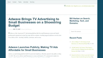 Screenshot of Billhartzer.com