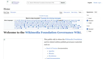 Screenshot of Foundation.wikimedia.org