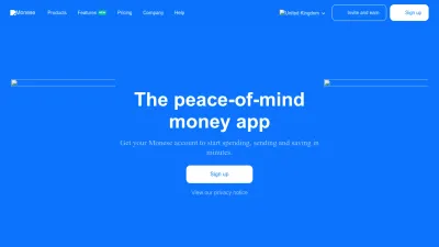 Screenshot of Monese.com