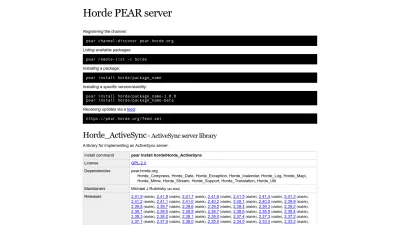 Screenshot of Horde.org