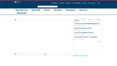 Screenshot preview of www2.archivists.org