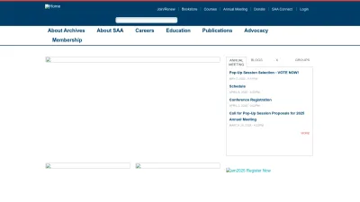 Screenshot of Www2.archivists.org
