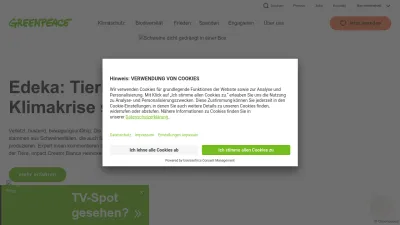 Screenshot of Greenpeace.de