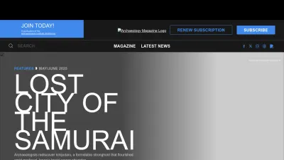 Screenshot of Archaeology.org