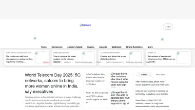 Screenshot of Telecom.economictimes.indiatimes.com