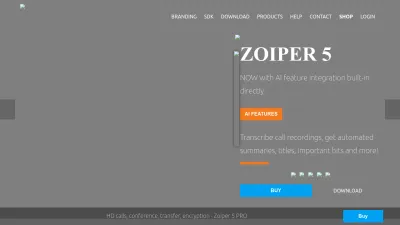Screenshot preview of zoiper.com