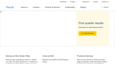 Screenshot of Sunlife.com