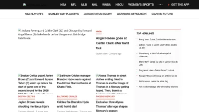 Screenshot of Clutchpoints.com