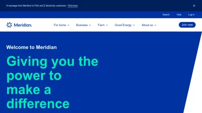 Screenshot of Meridianenergy.co.nz