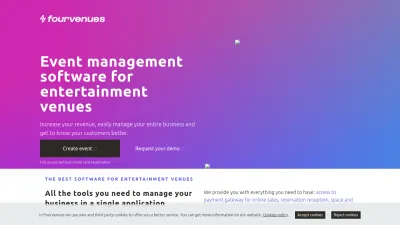 Screenshot preview of fourvenues.com