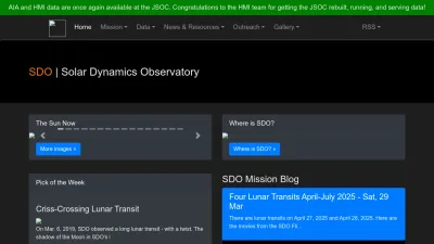 Screenshot of Sdo.gsfc.nasa.gov