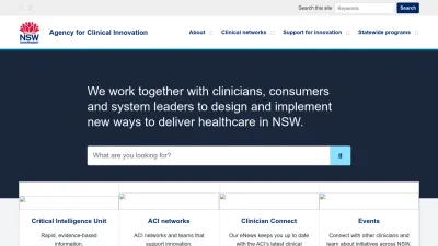 Screenshot of Aci.health.nsw.gov.au