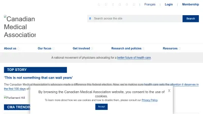 Screenshot of Cma.ca