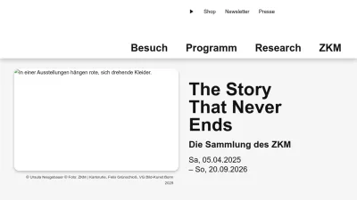 Screenshot of Zkm.de