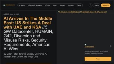 Screenshot of Semianalysis.com