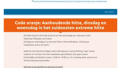 Screenshot preview of knmi.nl