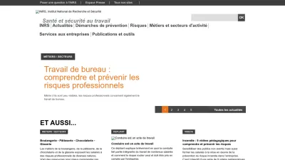 Screenshot of Inrs.fr