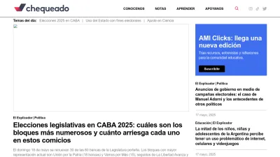 Screenshot of Chequeado.com
