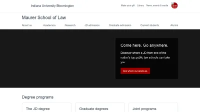 Screenshot of Law.indiana.edu