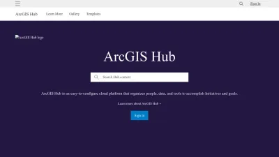 Screenshot of Hub.arcgis.com