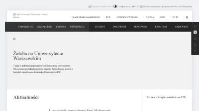 Screenshot of Uw.edu.pl