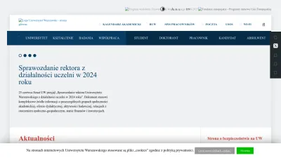 Screenshot preview of uw.edu.pl