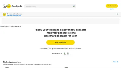 Screenshot of Goodpods.com
