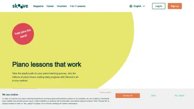 Screenshot of Skoove.com