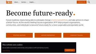 Screenshot preview of iftf.org