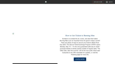 Screenshot of Burningman.org