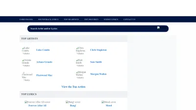 Screenshot preview of lyricsmania.com