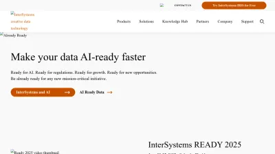 Screenshot of Intersystems.com