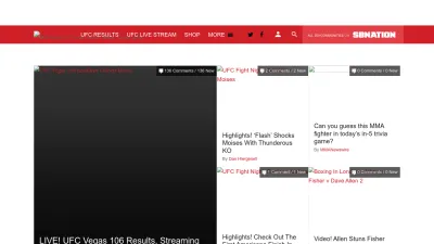 Screenshot preview of mmamania.com