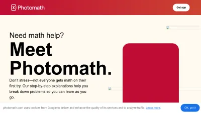 Screenshot of Photomath.com