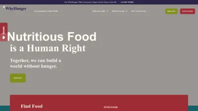 Screenshot of Whyhunger.org