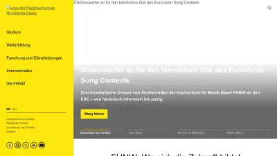 Screenshot of Fhnw.ch