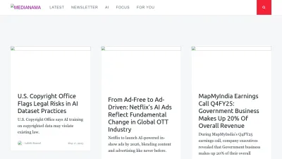 Screenshot of Medianama.com