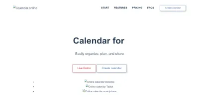 Screenshot of Calendar.online