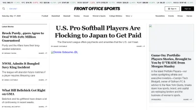 Screenshot of Frontofficesports.com